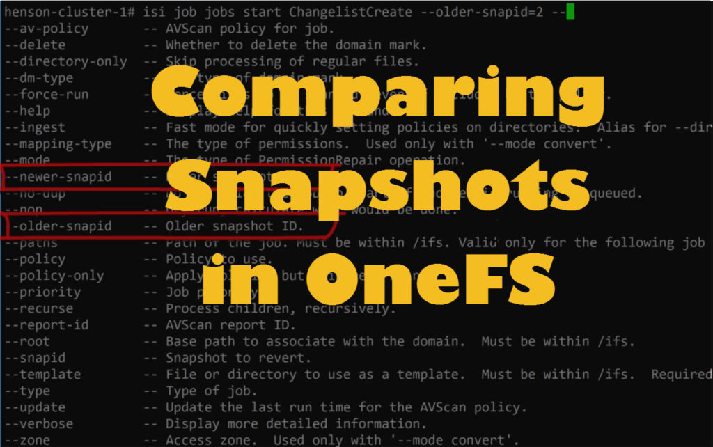 Compare Snapshots in OneFS