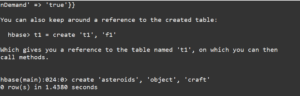 Create a Table in HBase