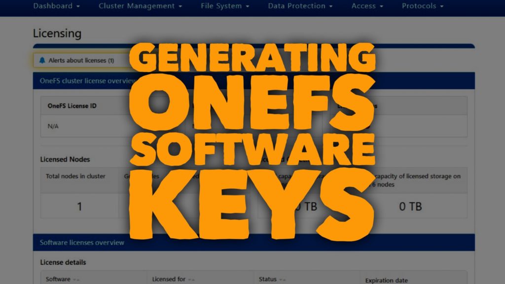 Generating OneFS Software Keys