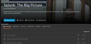 Splunk Big Picture Course